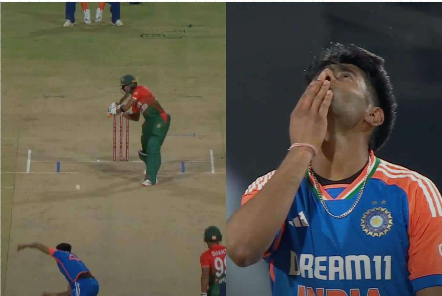 Mayank ecstatic after wicket [Source: Jio Cinema/Screengrab]
